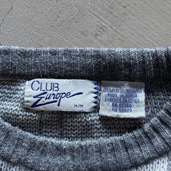 vintage club europe boxy plaid knit sweater - Picture 4 of 4